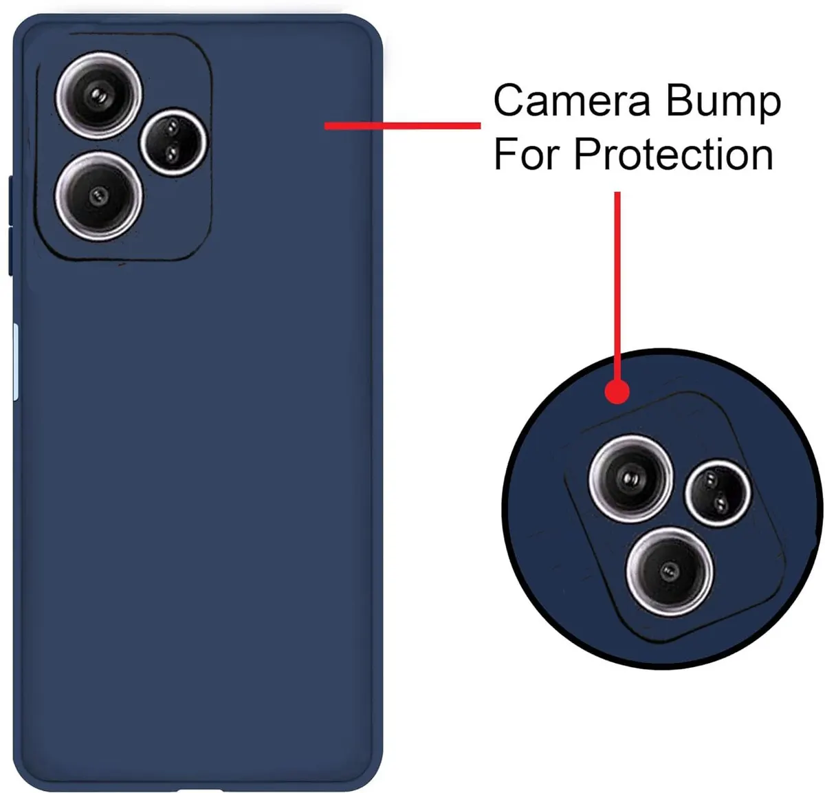 Micvir Back Cover for Realme GT 6T 5G (Blue, Dual Protection, Silicon, Pack of: 1) — image 3 of 5