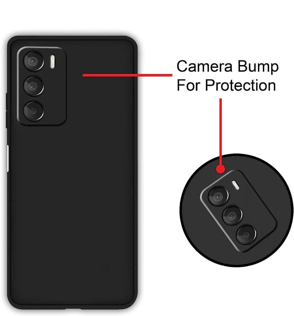Micvir Back Cover for Realme Narzo 80 Lite 5G (Black, Dual Protection, Silicon, Pack of: 1) — image 3 of 5