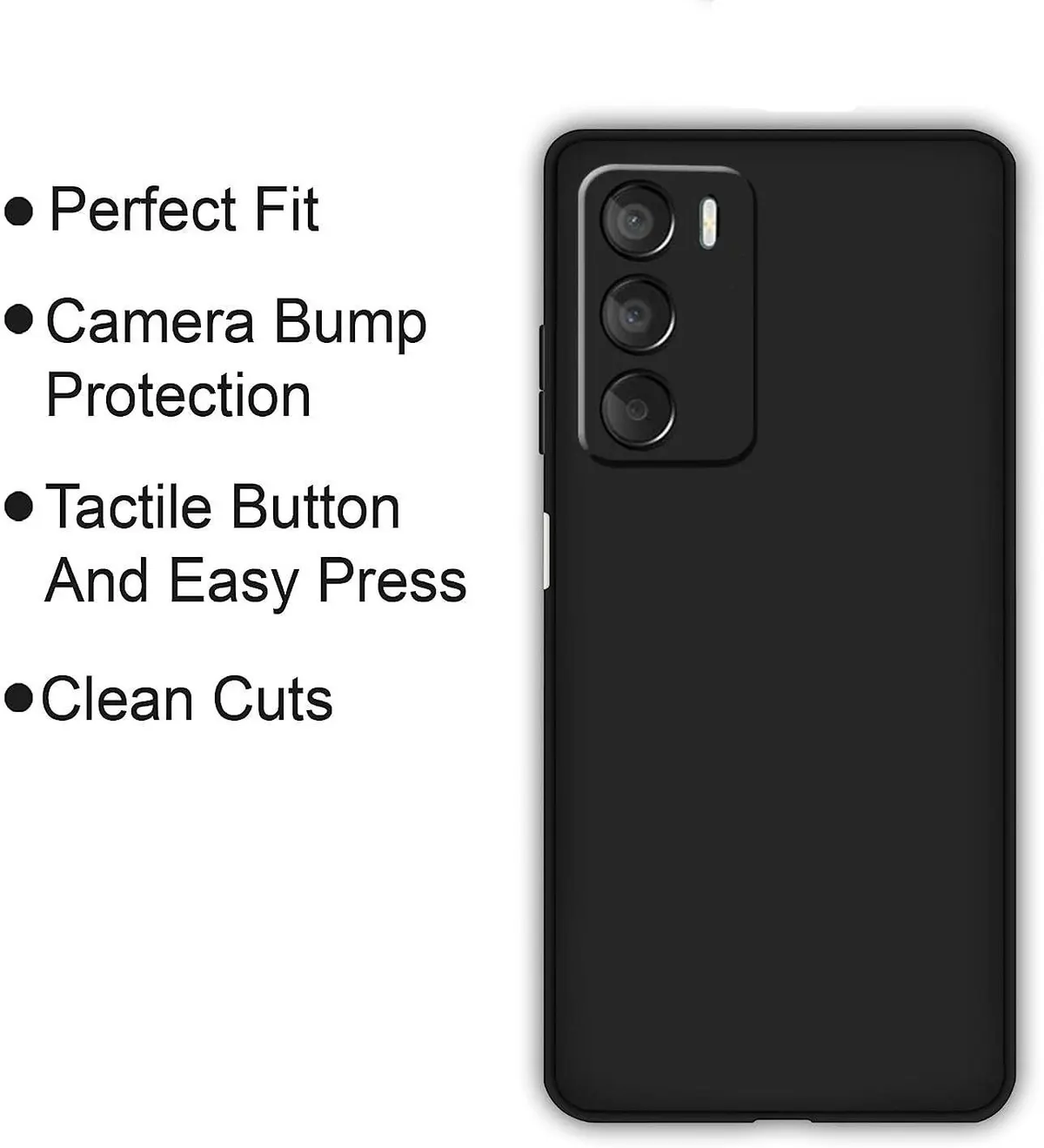 Micvir Back Cover for Realme Narzo 80 Lite 5G (Black, Dual Protection, Silicon, Pack of: 1) — image 4 of 5