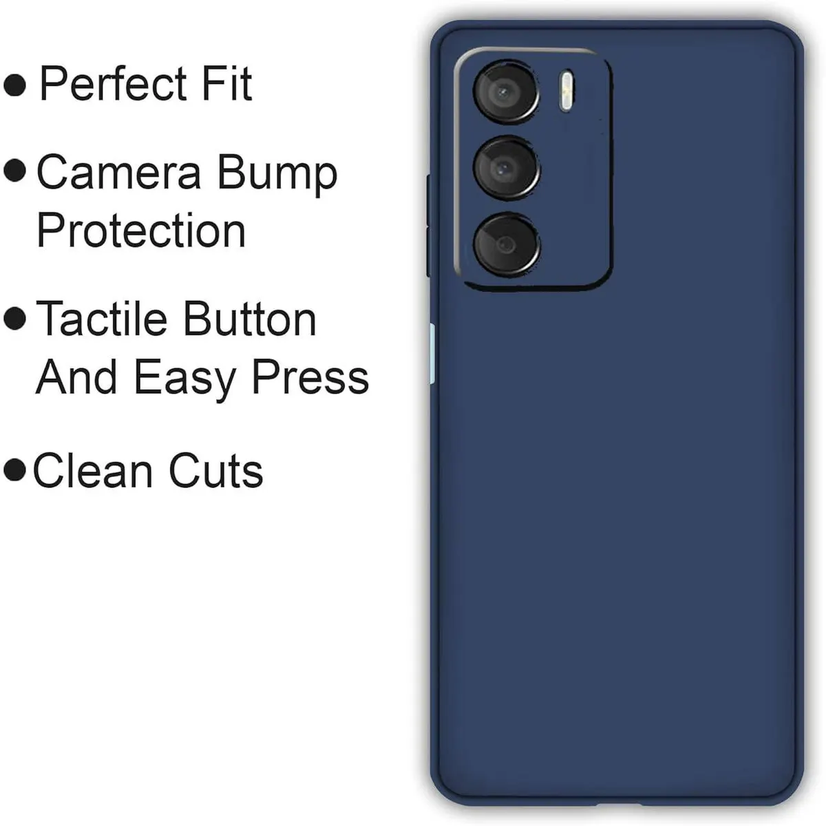 Micvir Back Cover for Realme Narzo 80 Lite 5G (Blue, Dual Protection, Silicon, Pack of: 1) — image 4 of 5