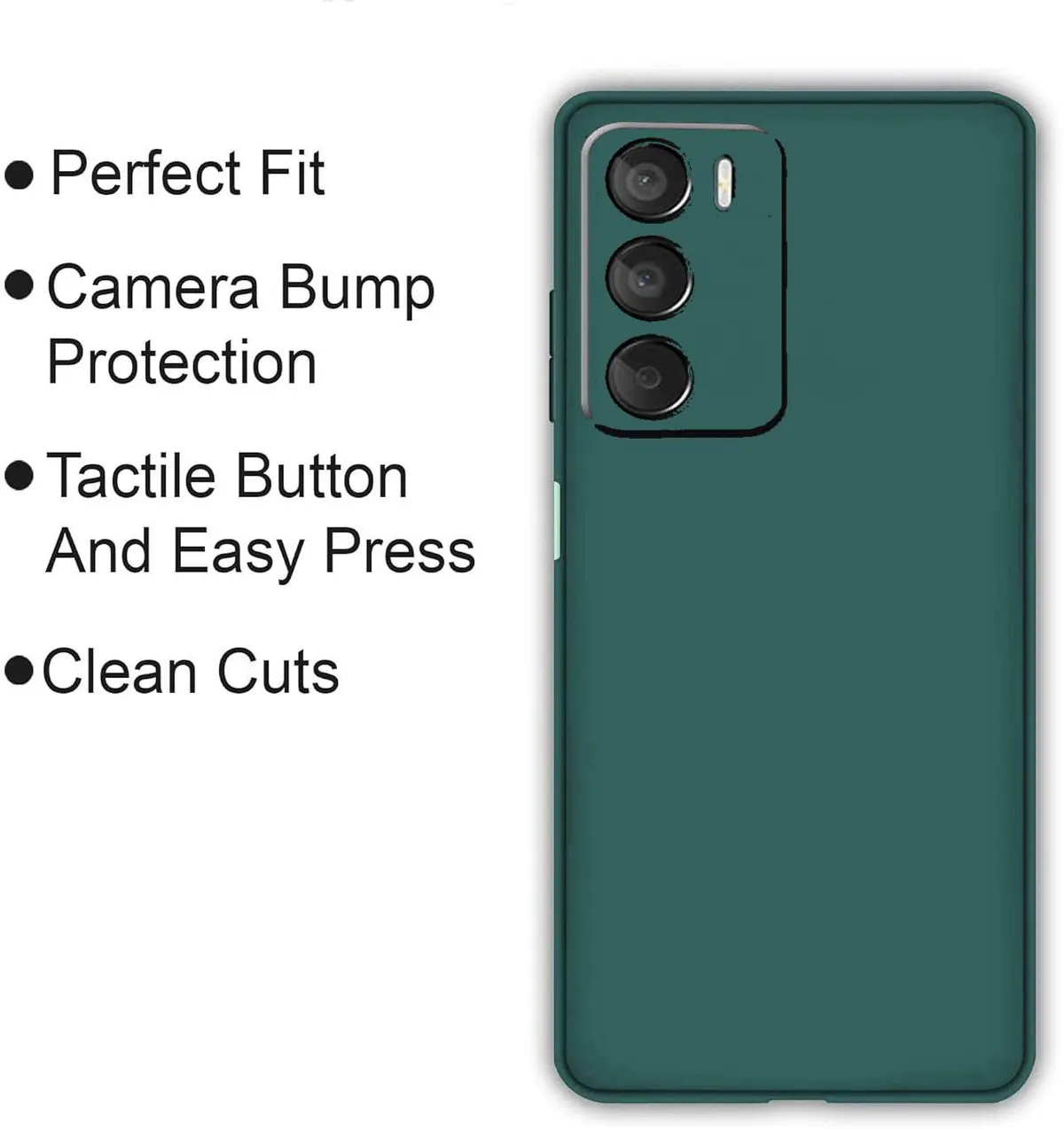 Micvir Back Cover for Realme Narzo 80 Lite 5G (Green, Dual Protection, Silicon, Pack of: 1) — image 4 of 5