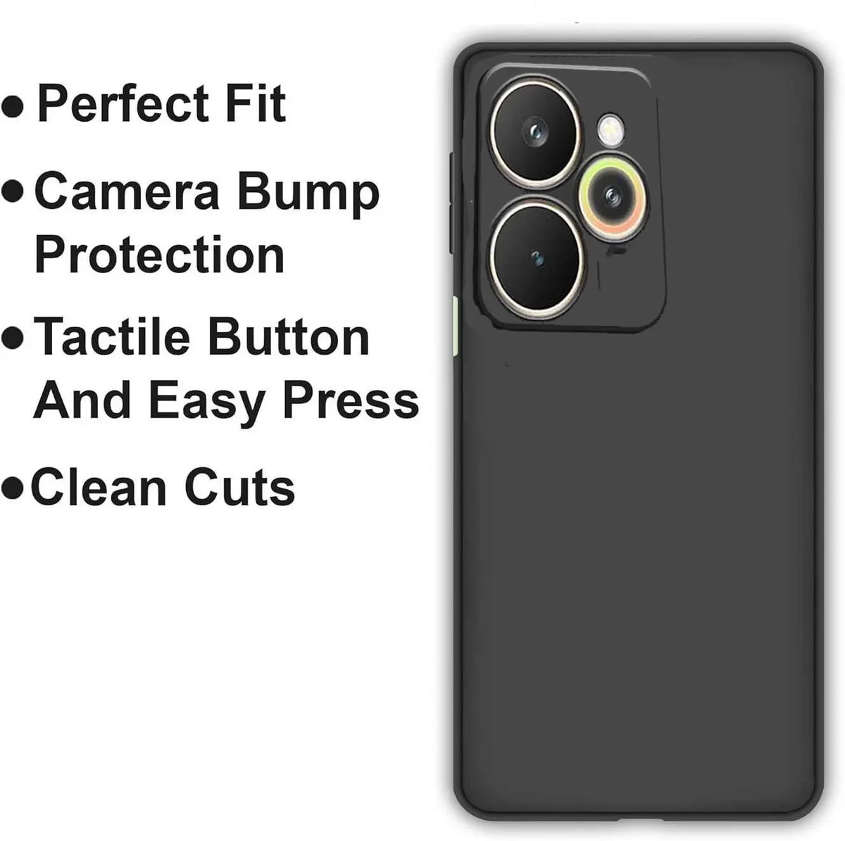 Xolia Back Cover for Realme Narzo 90 5G (Black, Dual Protection, Silicon, Pack of: 1) — image 4 of 5