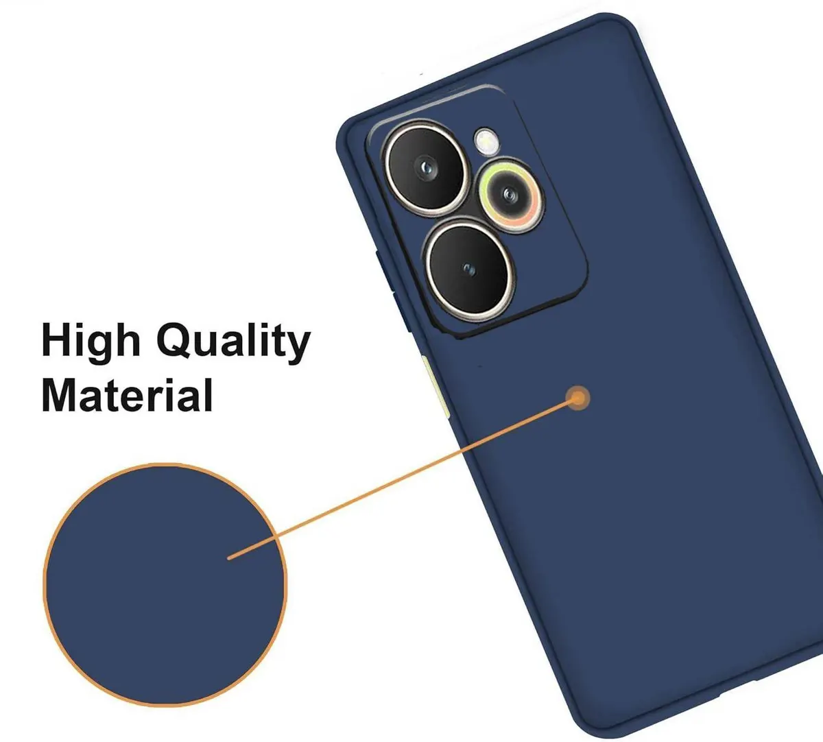 Xolia Back Cover for Realme Narzo 90 5G (Blue, Dual Protection, Silicon, Pack of: 1) — image 3 of 5