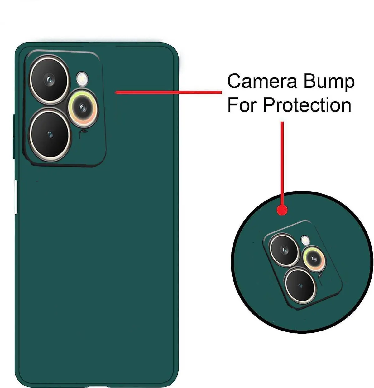 Xolia Back Cover for Realme Narzo 90 5G (Green, Dual Protection, Silicon, Pack of: 1) — image 2 of 5