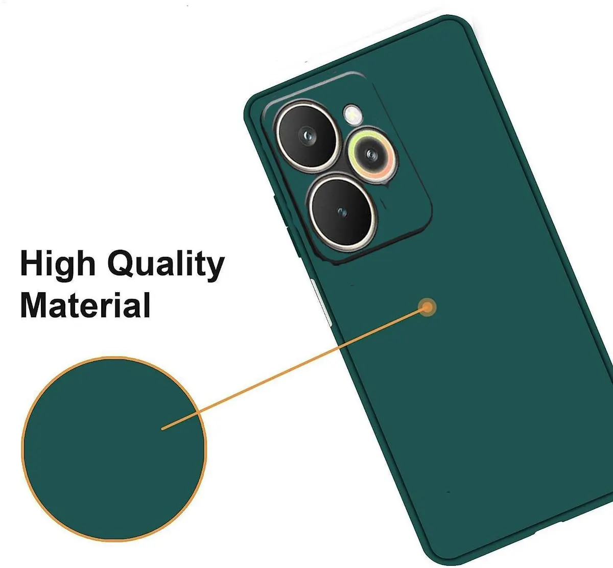 Xolia Back Cover for Realme Narzo 90 5G (Green, Dual Protection, Silicon, Pack of: 1) — image 3 of 5