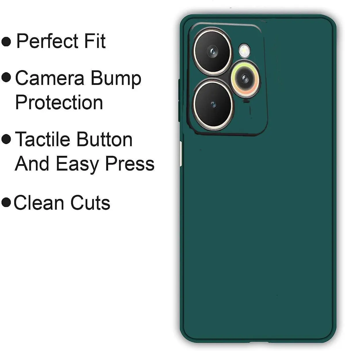 Xolia Back Cover for Realme Narzo 90 5G (Green, Dual Protection, Silicon, Pack of: 1) — image 4 of 5