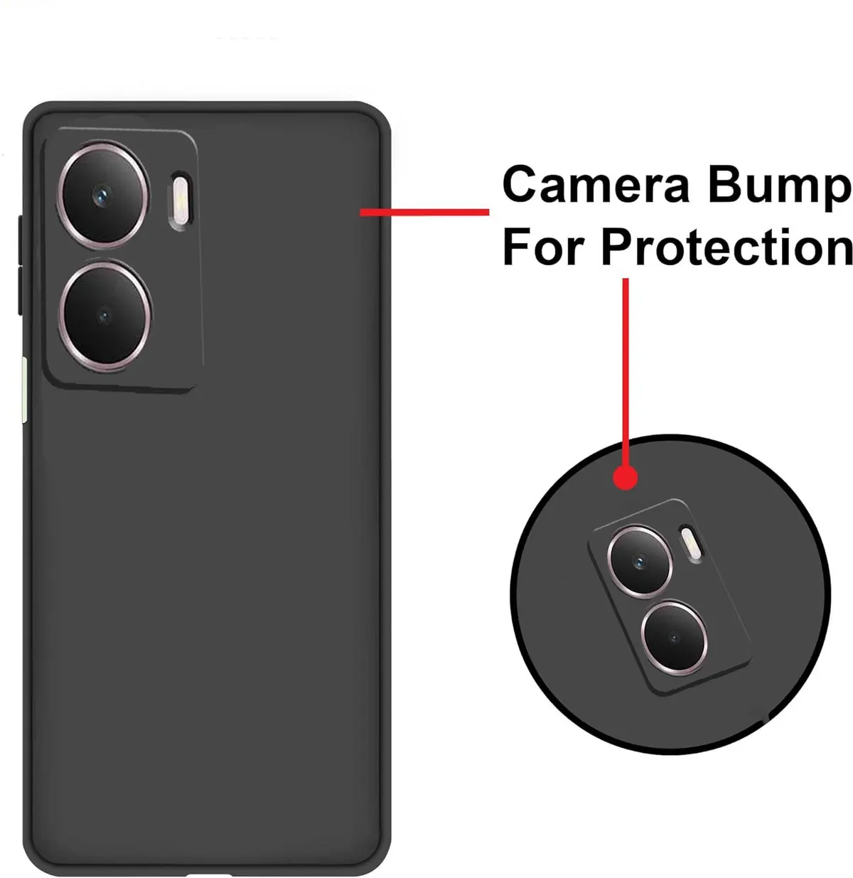 Micvir Back Cover for realme P3 5G (Black, Dual Protection, Silicon, Pack of: 1) — image 3 of 5