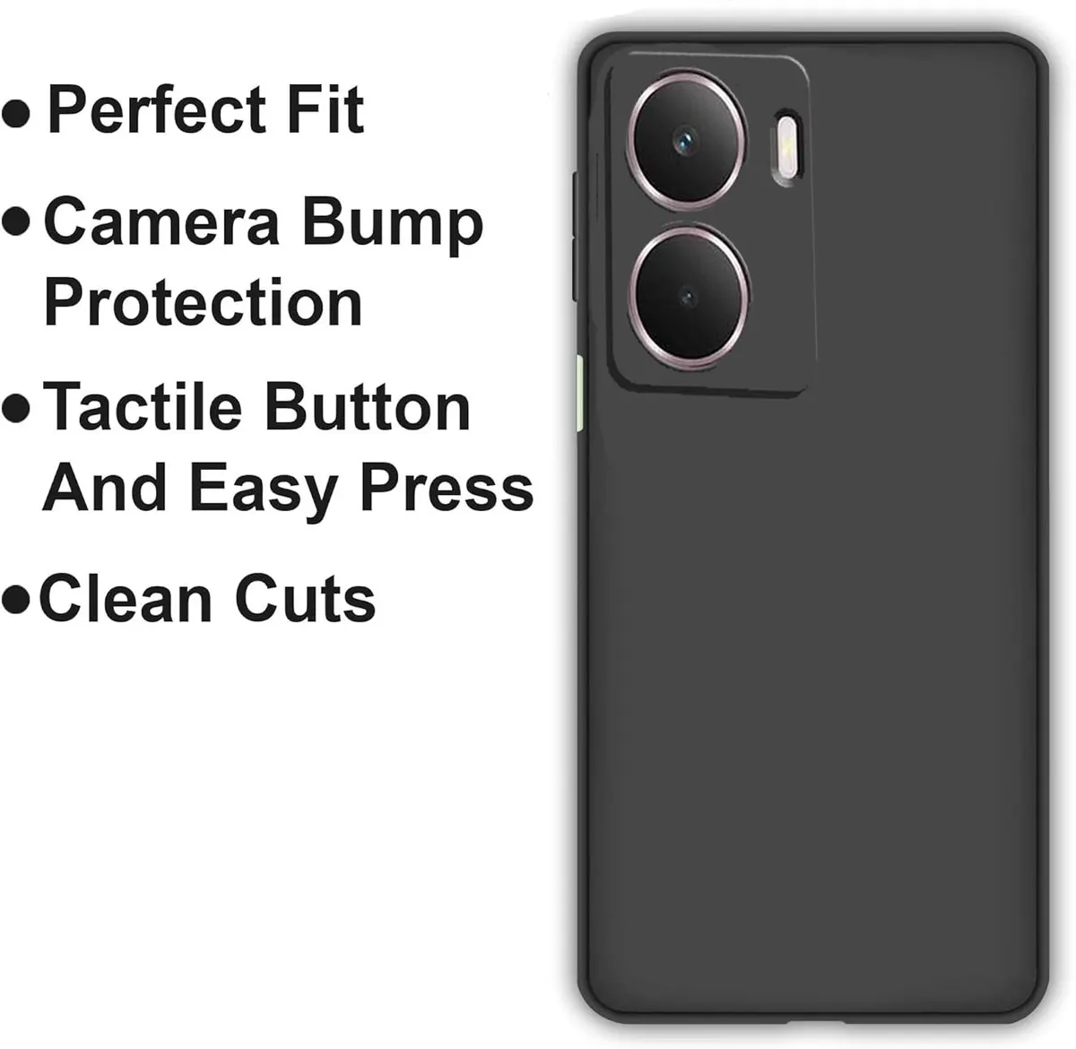 Micvir Back Cover for realme P3 5G (Black, Dual Protection, Silicon, Pack of: 1) — image 4 of 5