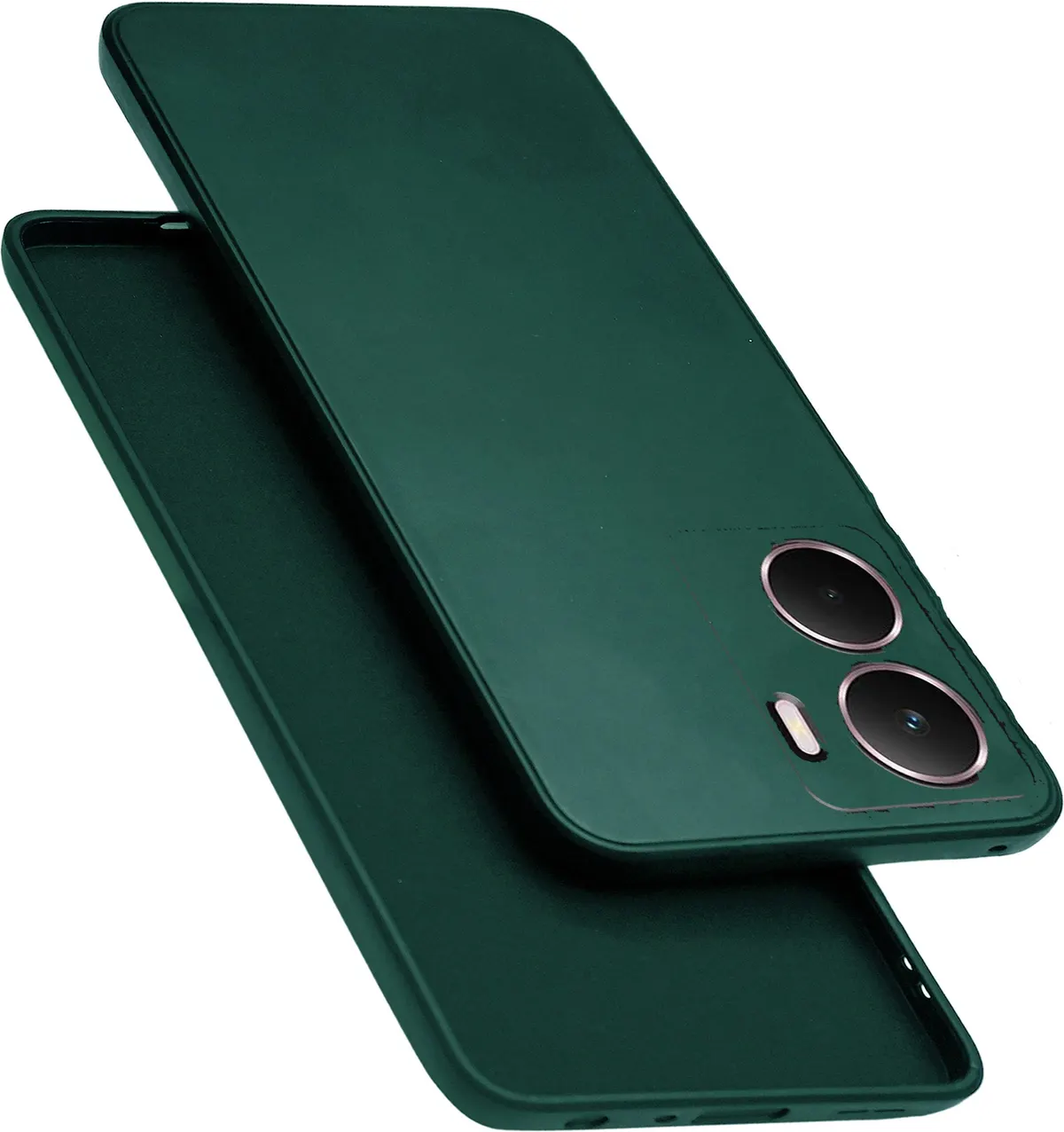 Micvir Back Cover for realme P3 5G (Green, Dual Protection, Silicon, Pack of: 1)