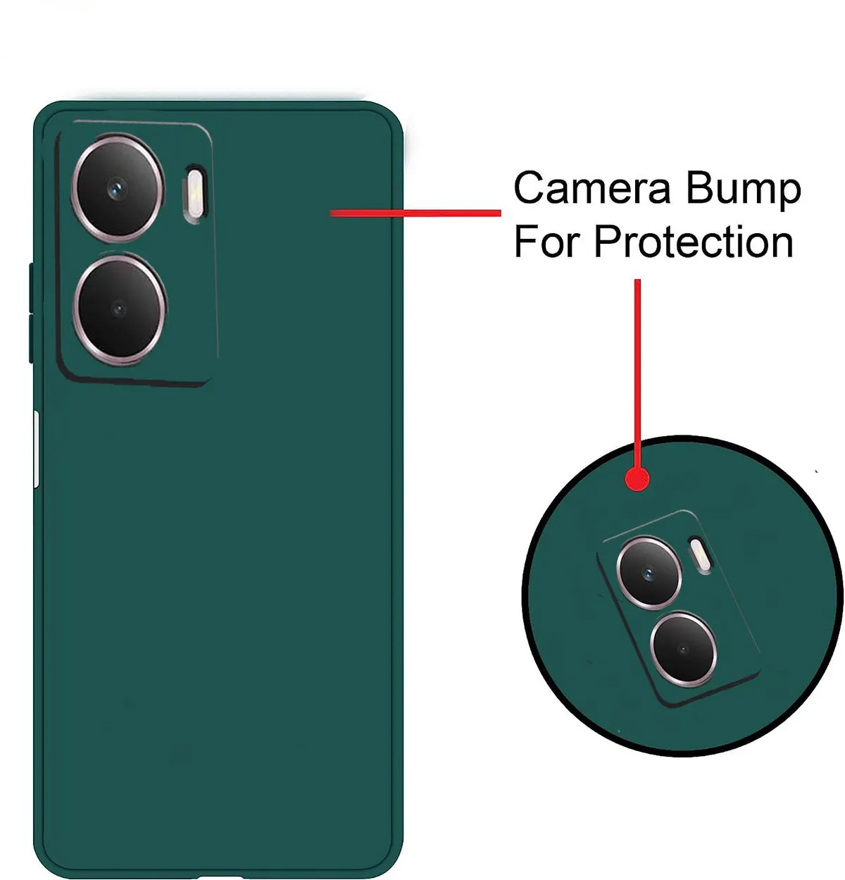 Micvir Back Cover for realme P3 5G (Green, Dual Protection, Silicon, Pack of: 1) — image 3 of 5