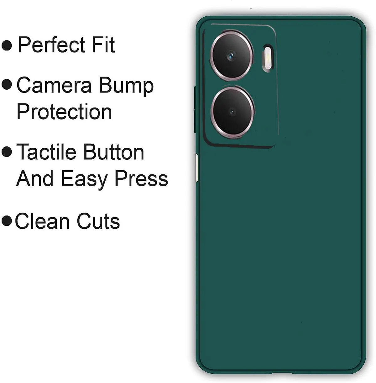 Micvir Back Cover for realme P3 5G (Green, Dual Protection, Silicon, Pack of: 1) — image 4 of 5