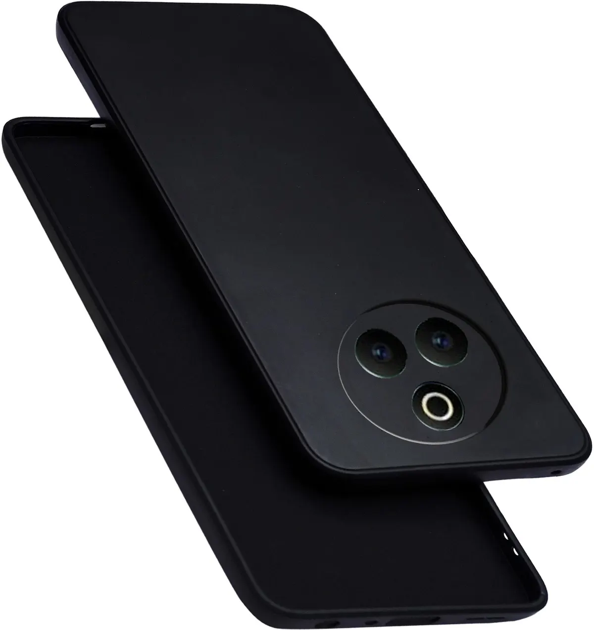 Micvir Back Cover for Realme P3 Pro 5G (Black, Dual Protection, Silicon, Pack of: 1)