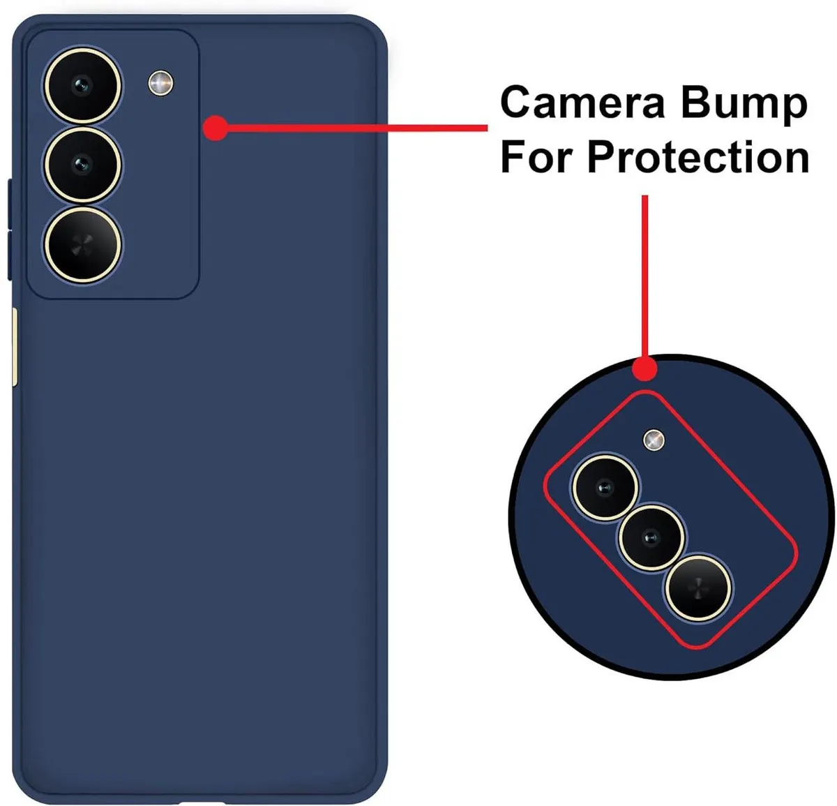 Micvir Back Cover for realme P3x 5G (Blue, Dual Protection, Silicon, Pack of: 1) — image 2 of 5