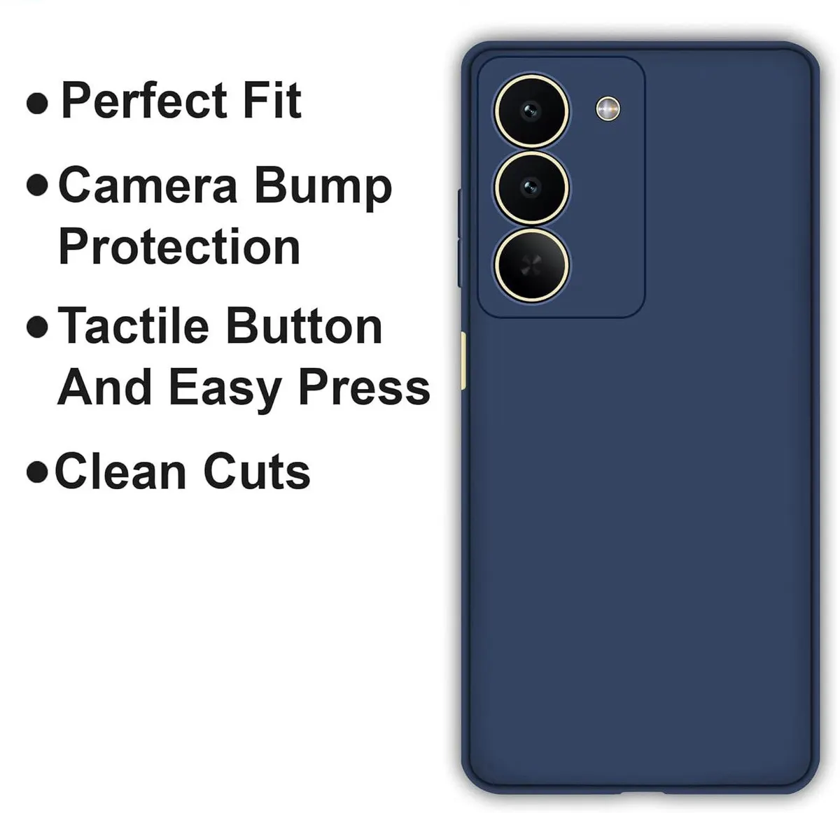 Micvir Back Cover for realme P3x 5G (Blue, Dual Protection, Silicon, Pack of: 1) — image 4 of 5
