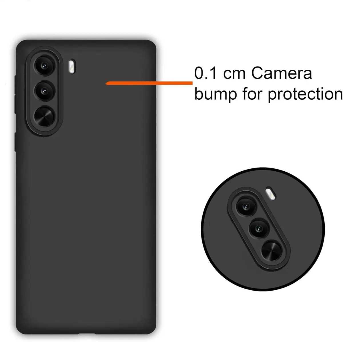 Xolia Back Cover for Realme P4x 5G (Black, Dual Protection, Silicon, Pack of: 1) — image 2 of 5