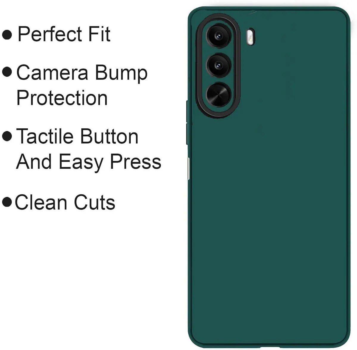Xolia Back Cover for Realme P4x 5G (Green, Dual Protection, Silicon, Pack of: 1) — image 4 of 5