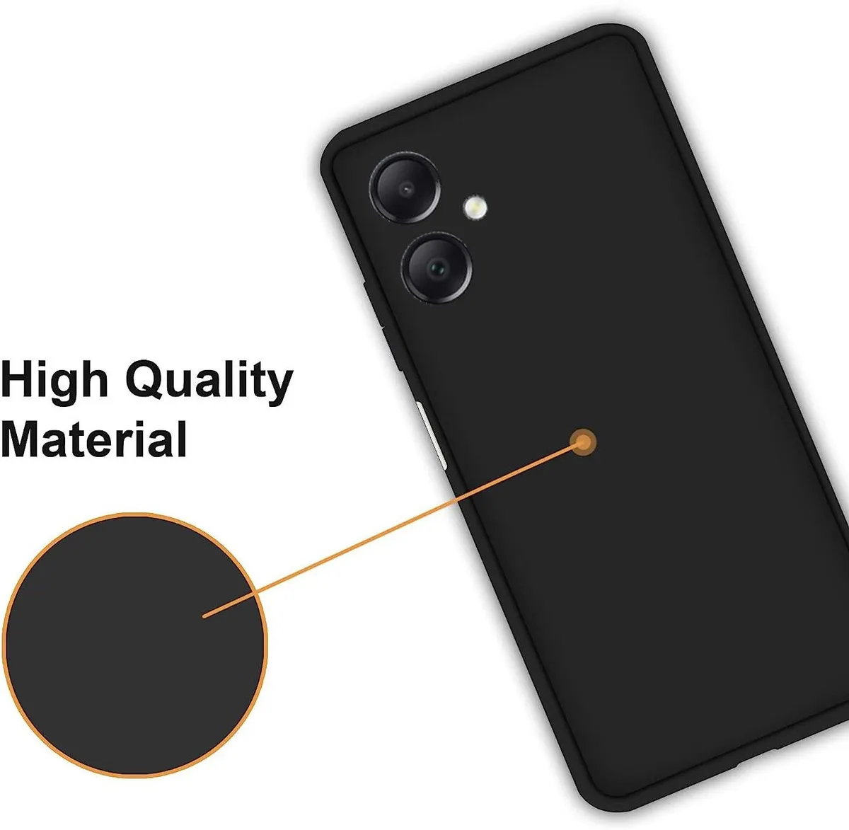 Micvir Back Cover for Samsung Galaxy A05 (Black, Dual Protection, Silicon, Pack of: 1) — image 2 of 5