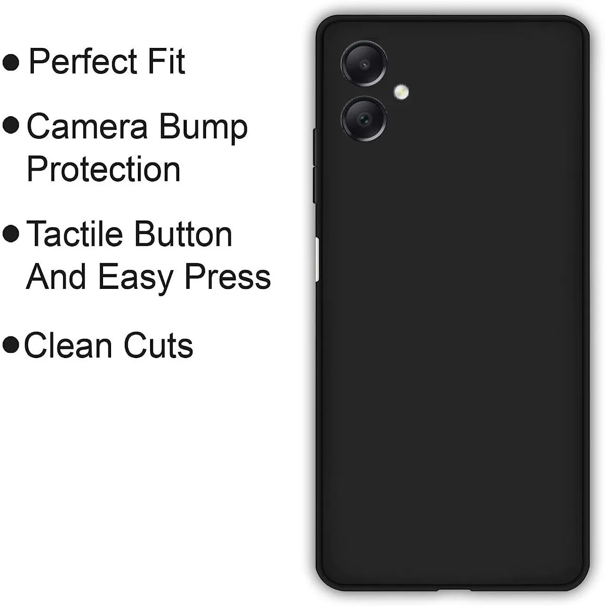 Micvir Back Cover for Samsung Galaxy A05 (Black, Dual Protection, Silicon, Pack of: 1) — image 4 of 5