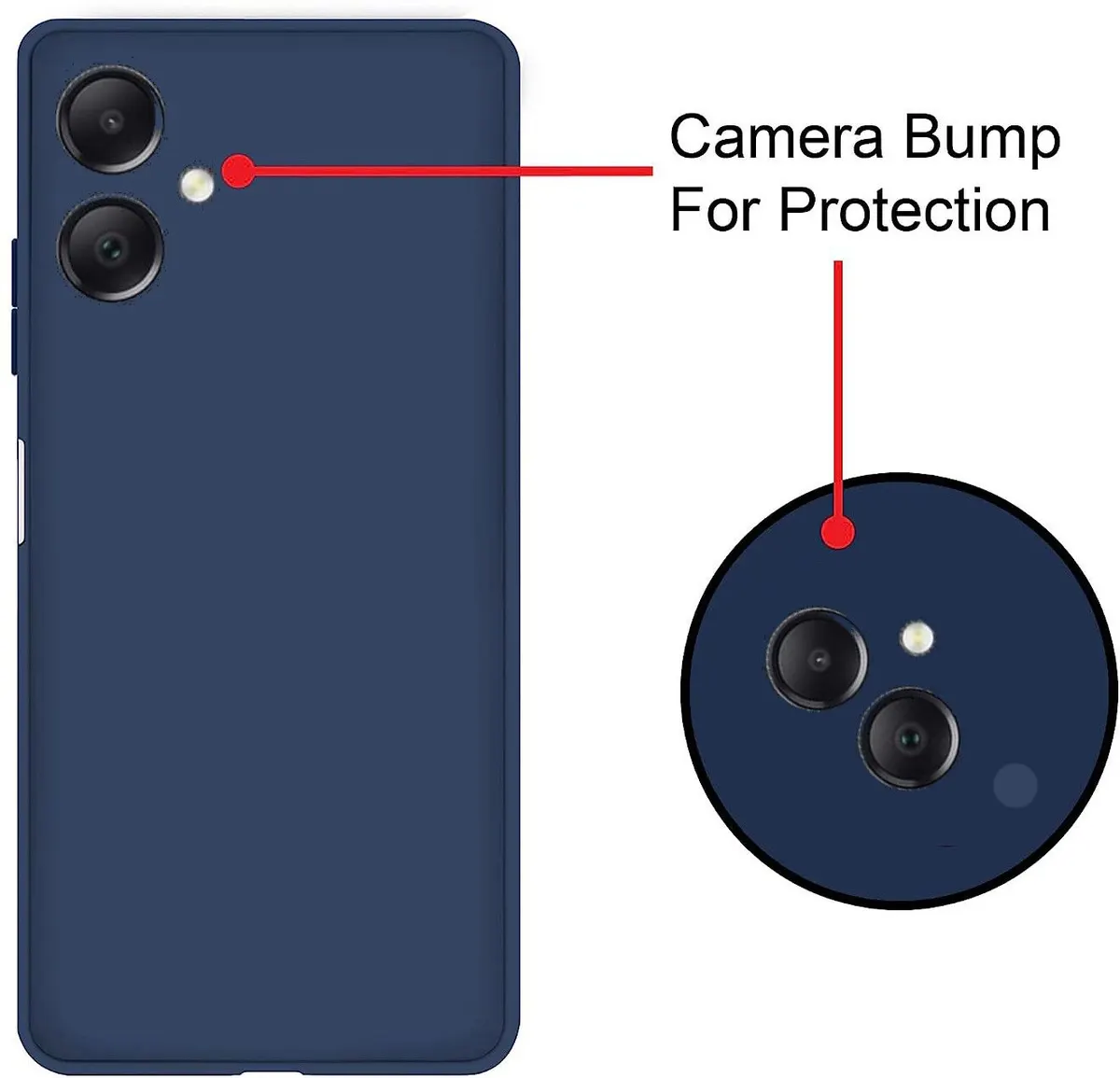 Micvir Back Cover for Samsung Galaxy A05 (Blue, Dual Protection, Silicon, Pack of: 1) — image 3 of 5