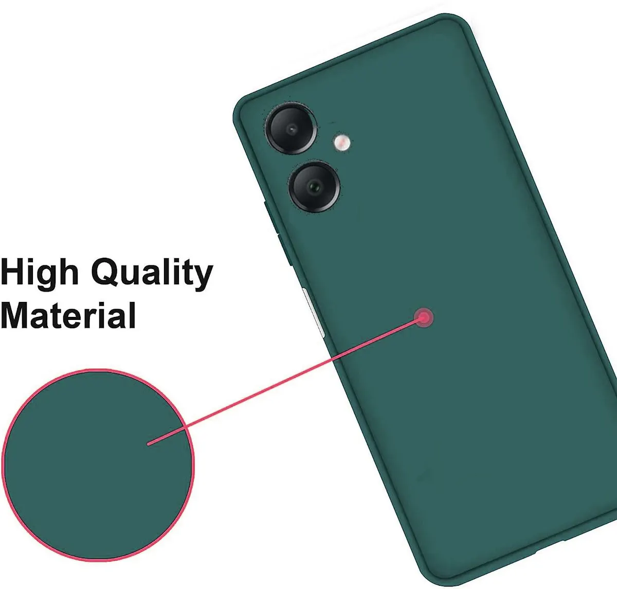 Micvir Back Cover for Samsung Galaxy A05 (Green, Dual Protection, Silicon, Pack of: 1) — image 2 of 5