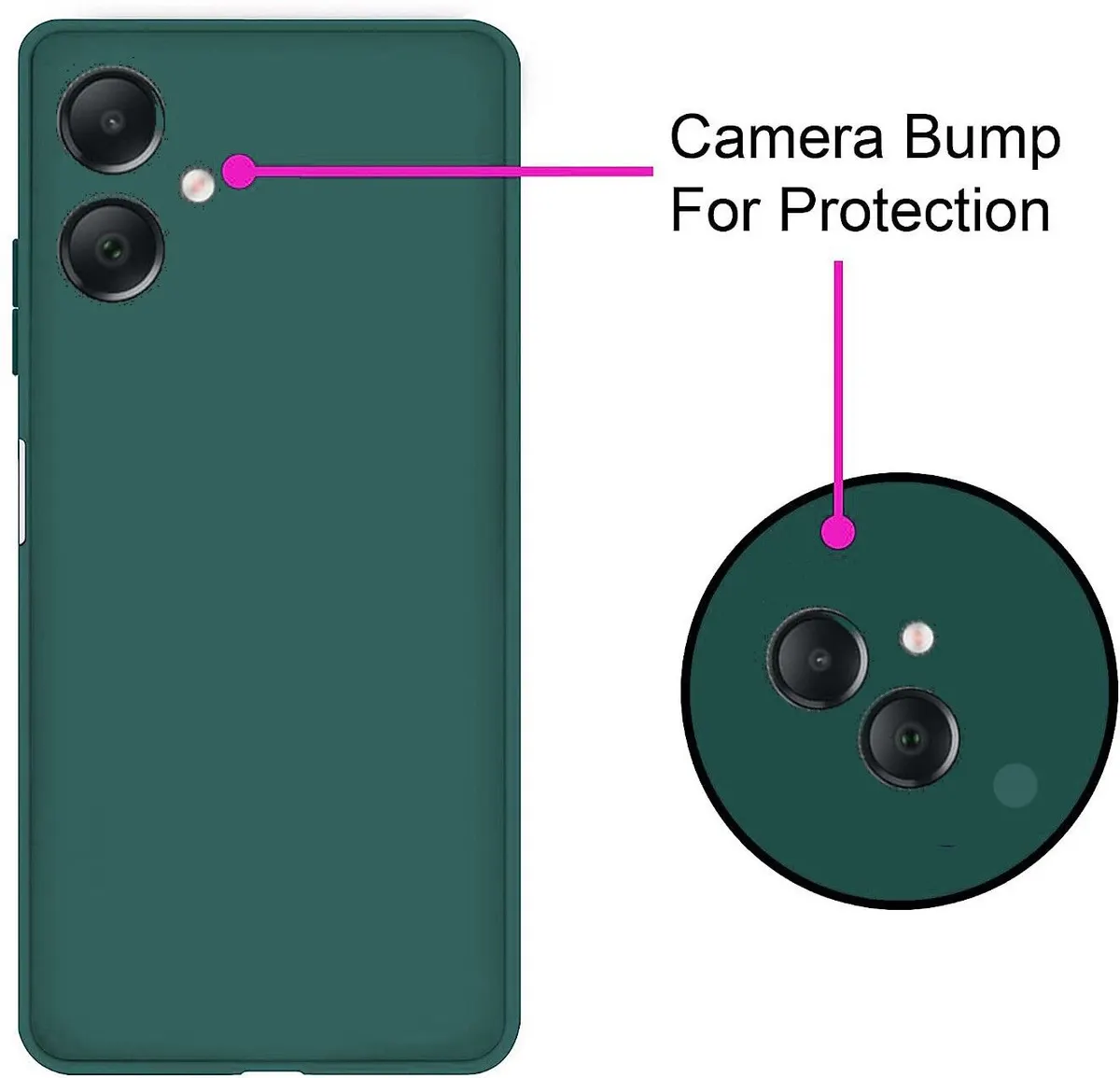Micvir Back Cover for Samsung Galaxy A05 (Green, Dual Protection, Silicon, Pack of: 1) — image 3 of 5