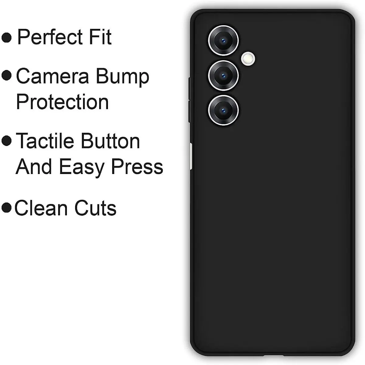Micvir Back Cover for Samsung Galaxy A05s (Black, Dual Protection, Silicon, Pack of: 1) — image 4 of 5