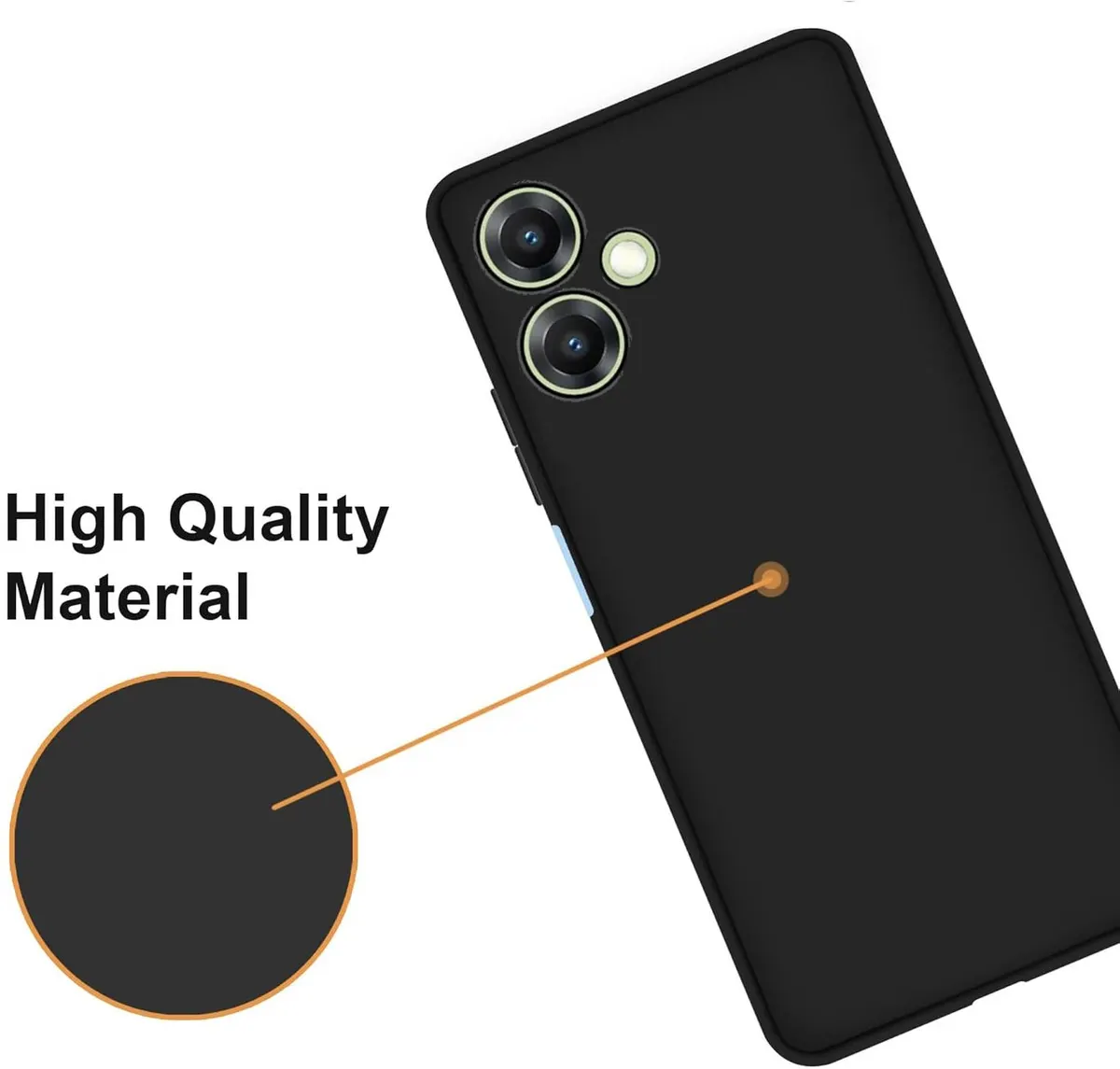 Micvir Back Cover for Samsung Galaxy A06 (Black, Dual Protection, Silicon, Pack of: 1) — image 3 of 5