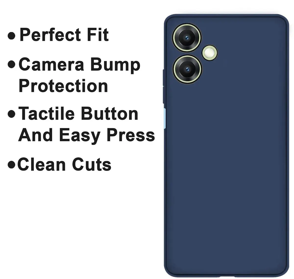 Micvir Back Cover for Samsung Galaxy A06 (Blue, Dual Protection, Silicon, Pack of: 1) — image 4 of 5