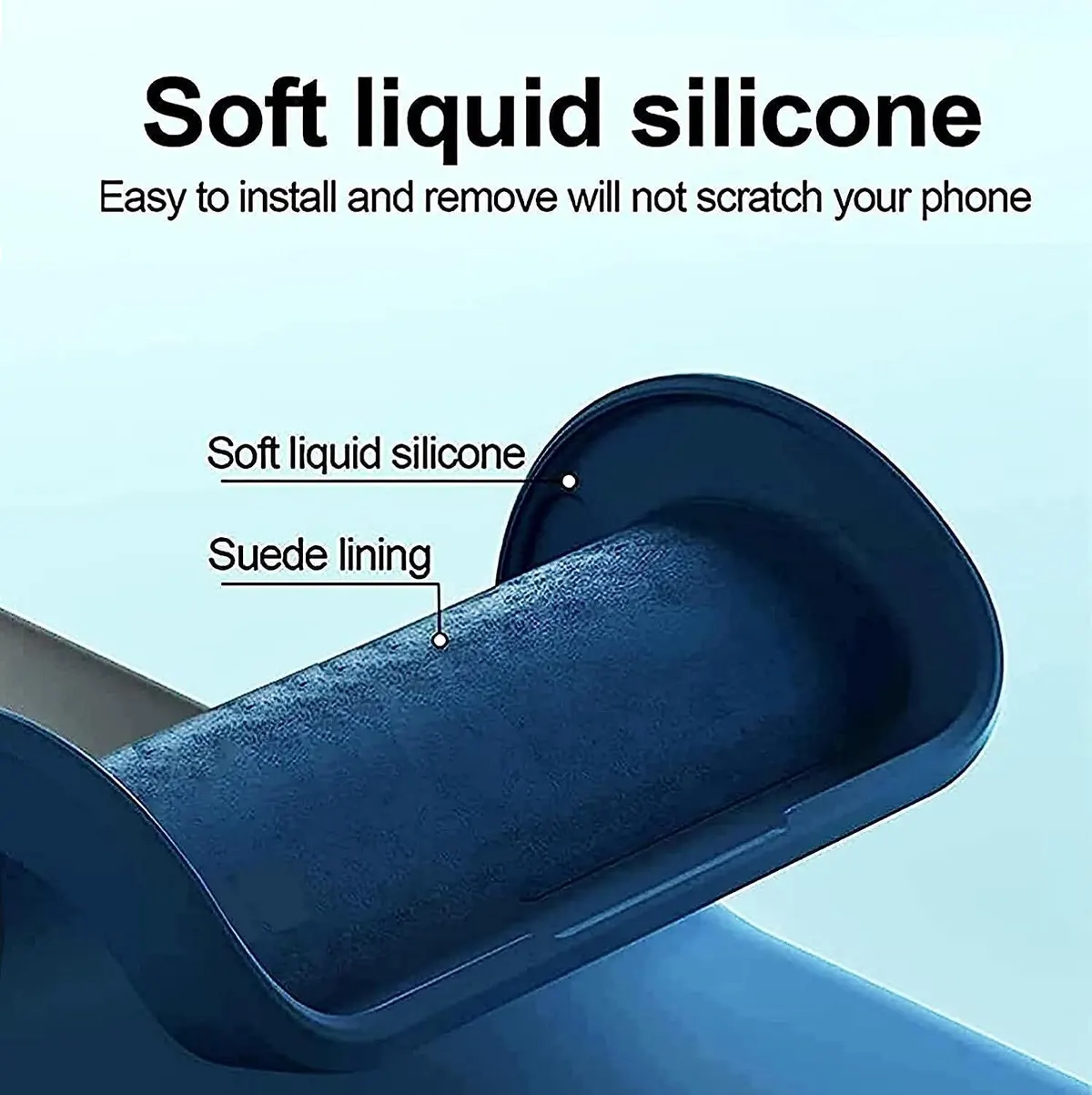 Micvir Back Cover for Samsung Galaxy A06 (Blue, Dual Protection, Silicon, Pack of: 1) — image 5 of 5