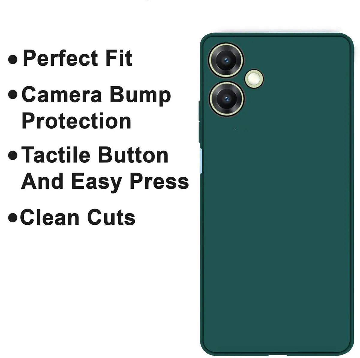 Micvir Back Cover for Samsung Galaxy A06 (Green, Dual Protection, Silicon, Pack of: 1) — image 4 of 5