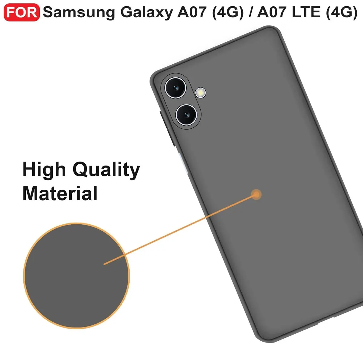Xolia Back Cover for SAMSUNG Galaxy A07 5G (Black, Dual Protection, Silicon, Pack of: 1) — image 3 of 5