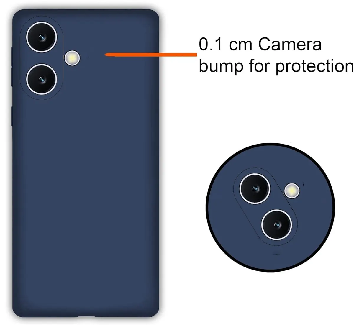 Xolia Back Cover for SAMSUNG Galaxy A07 5G (Blue, Dual Protection, Silicon, Pack of: 1) — image 2 of 5