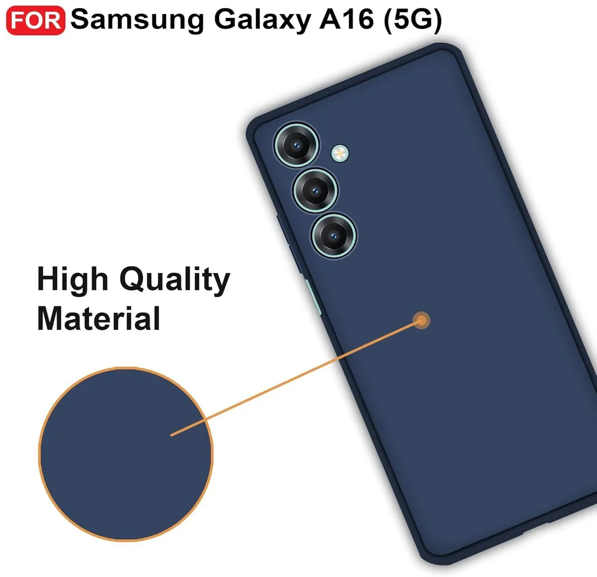 Micvir Back Cover for Samsung Galaxy A16 5G (Blue, Dual Protection, Silicon, Pack of: 1) — image 2 of 5