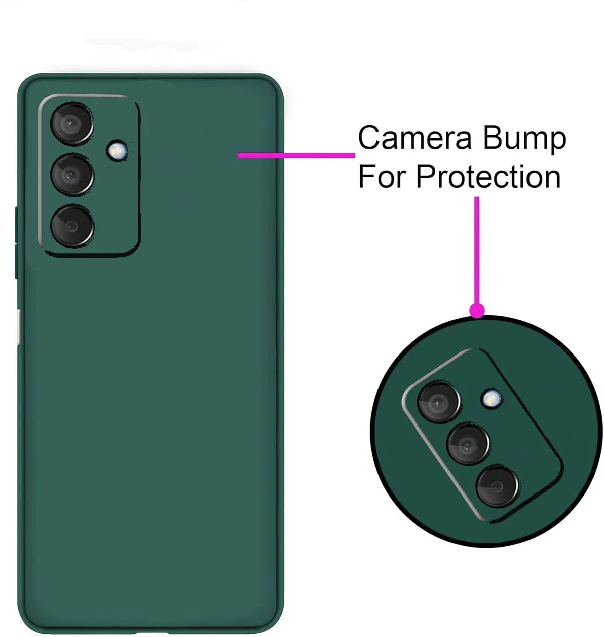 Micvir Back Cover for Samsung Galaxy A17 5G (Green, Dual Protection, Silicon, Pack of: 1) — image 3 of 5