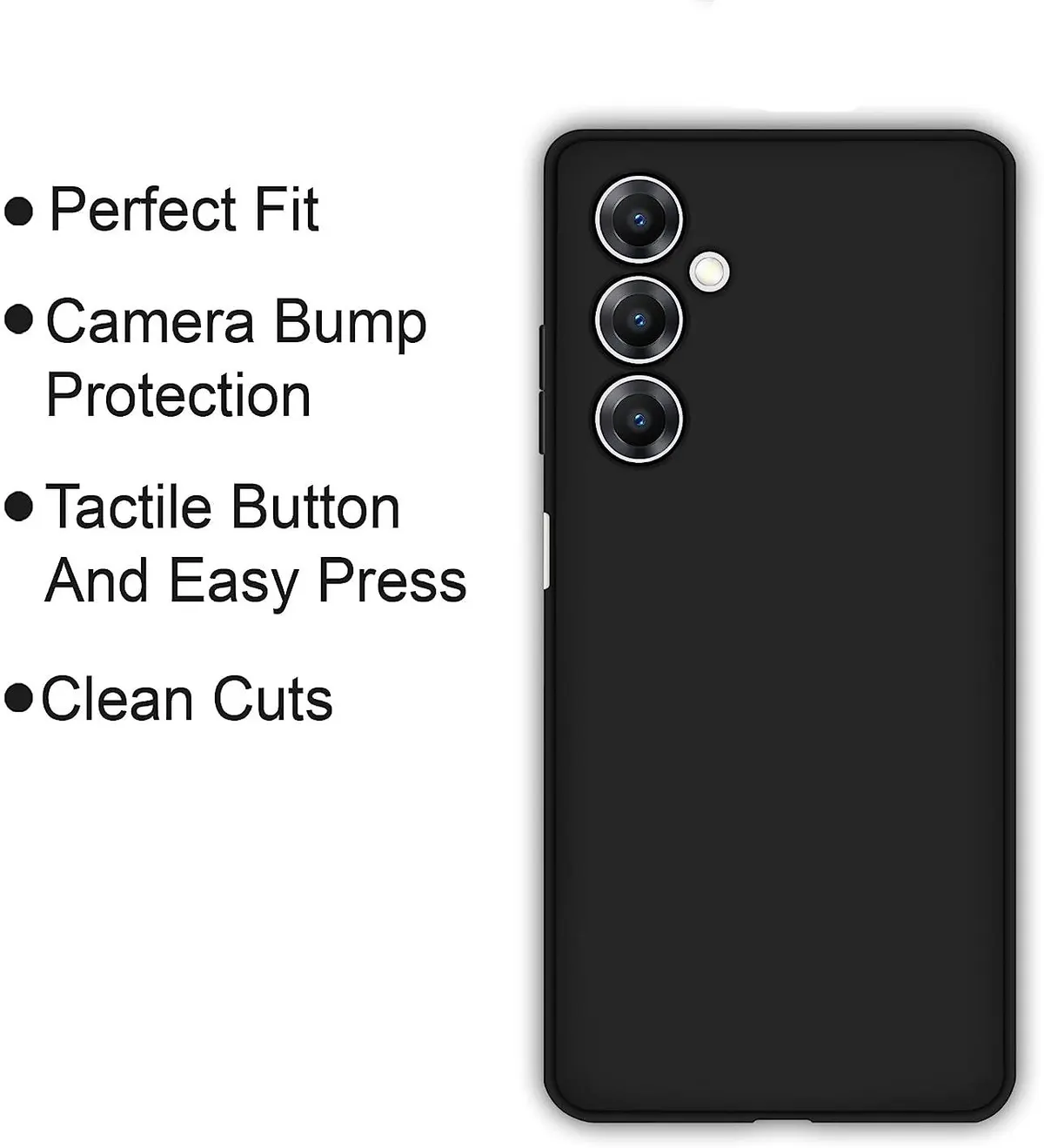 Micvir Back Cover for Samsung Galaxy A25 5G (Black, Dual Protection, Silicon, Pack of: 1) — image 4 of 5