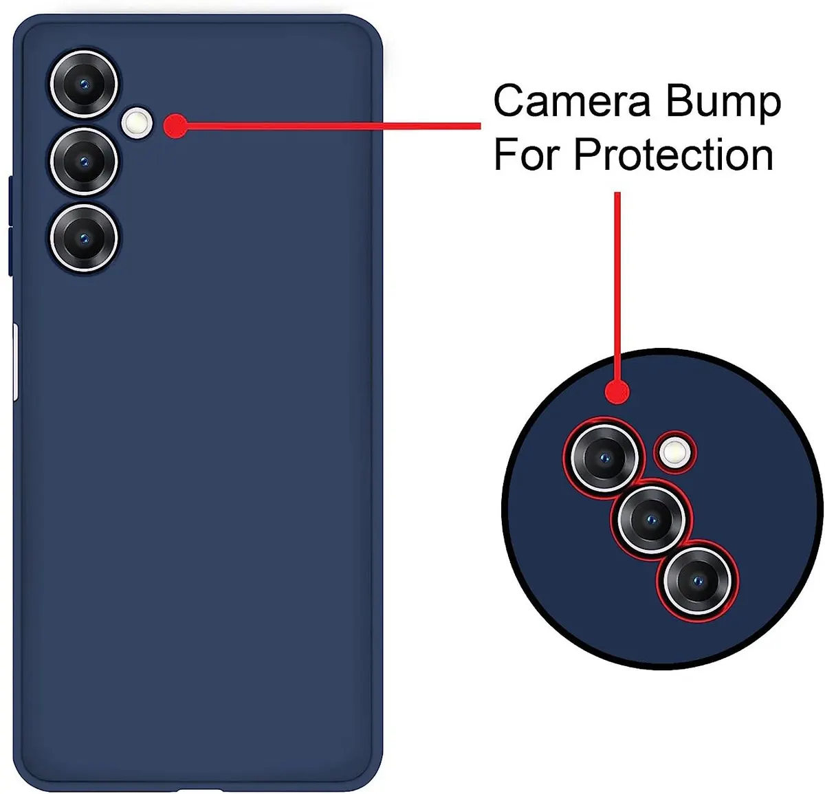 Micvir Back Cover for Samsung Galaxy A25 5G (Blue, Dual Protection, Silicon, Pack of: 1) — image 2 of 5