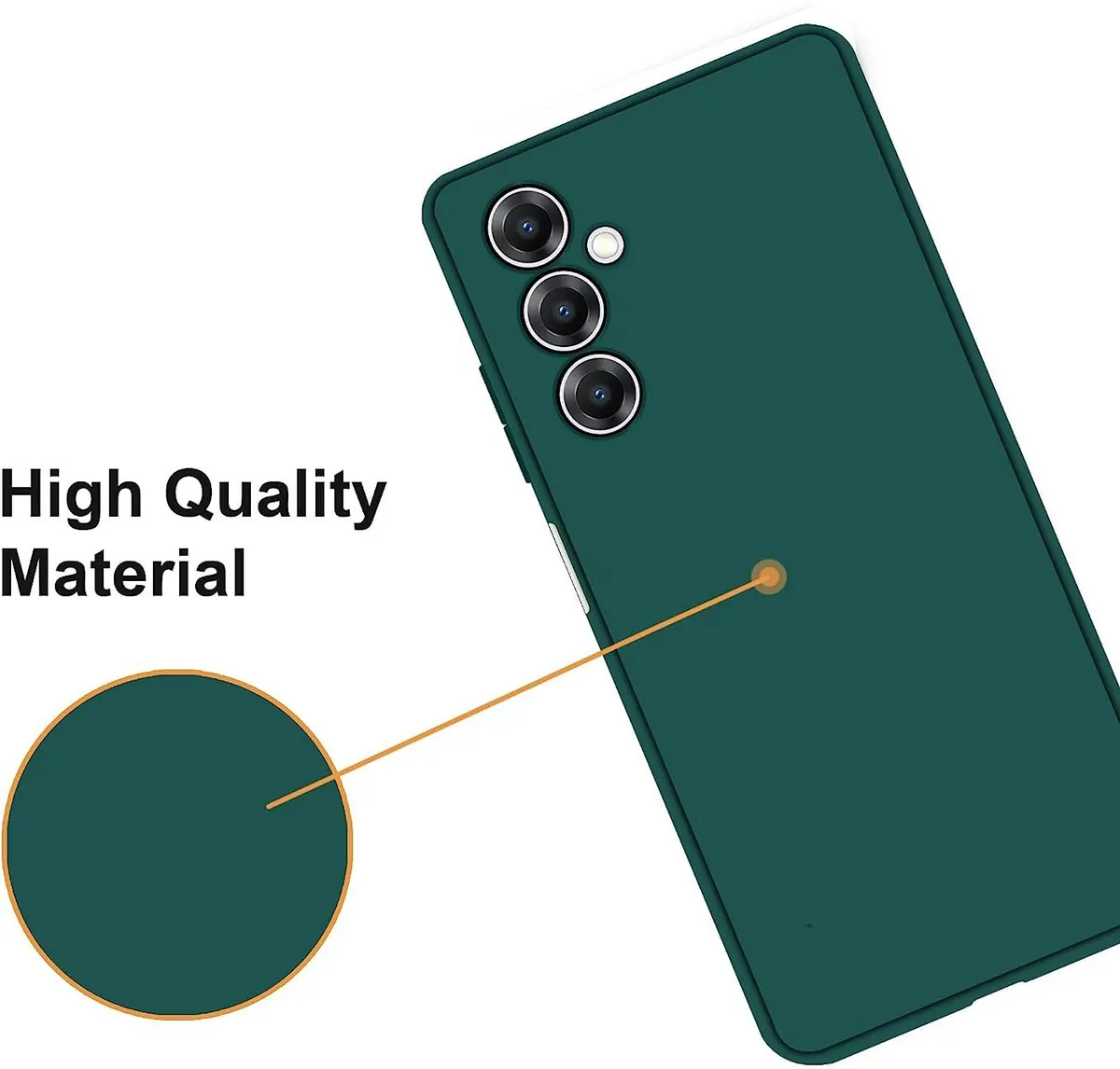 Micvir Back Cover for Samsung Galaxy A25 5G (Green, Matte Finish, Silicon, Pack of: 1) — image 3 of 5