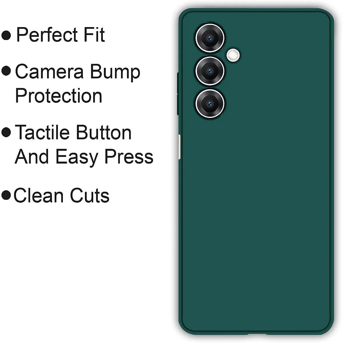 Micvir Back Cover for Samsung Galaxy A25 5G (Green, Matte Finish, Silicon, Pack of: 1) — image 4 of 5