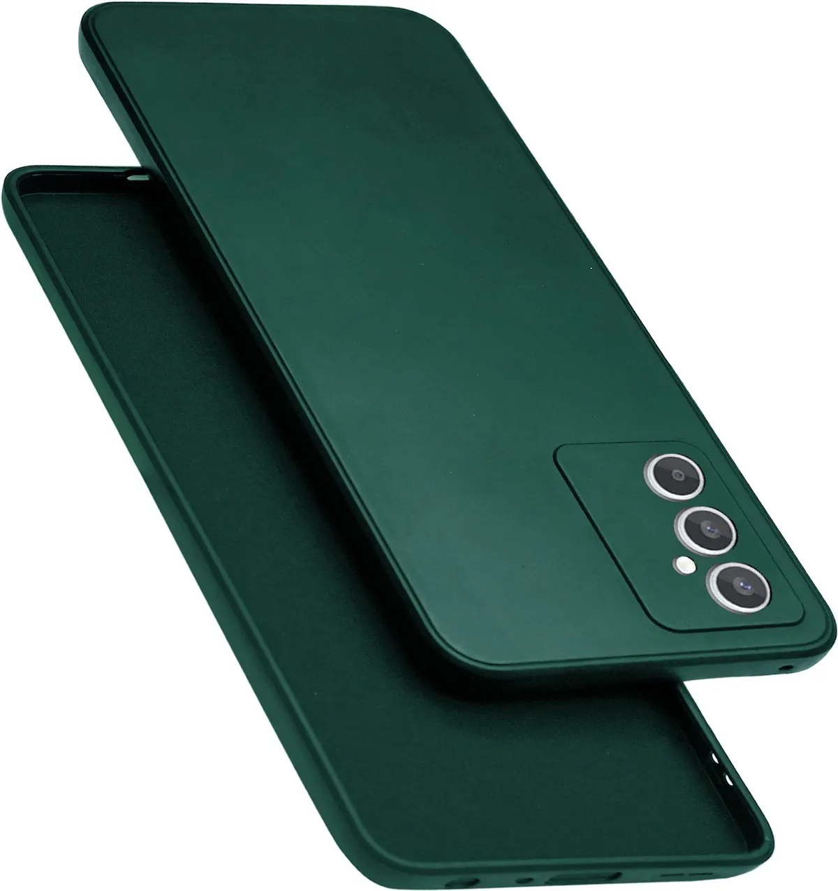 Micvir Back Cover for Samsung Galaxy A34 5G (Green, Dual Protection, Silicon, Pack of: 1)