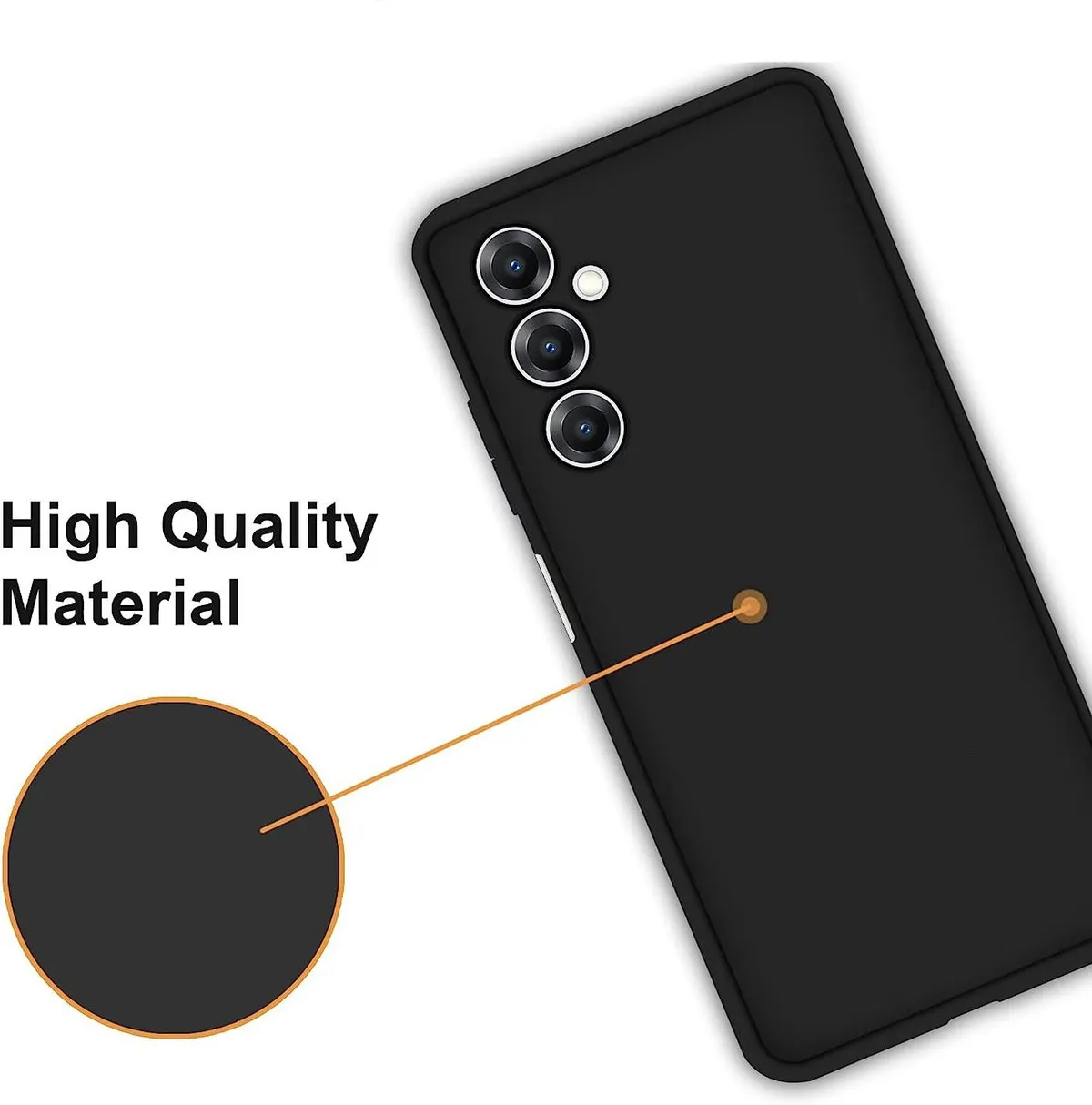 Micvir Back Cover for Samsung Galaxy A36 5G (Black, Dual Protection, Silicon, Pack of: 1) — image 2 of 5
