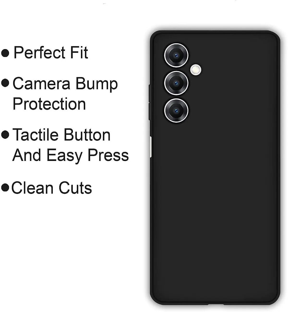 Micvir Back Cover for Samsung Galaxy A36 5G (Black, Dual Protection, Silicon, Pack of: 1) — image 4 of 5