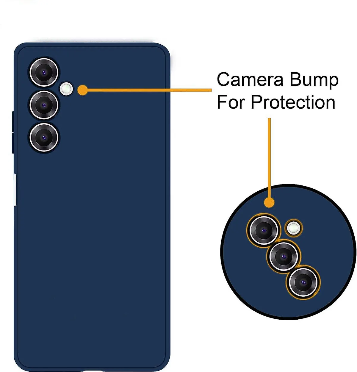 Micvir Back Cover for Samsung Galaxy A36 5G (Blue, Dual Protection, Silicon, Pack of: 1) — image 3 of 5