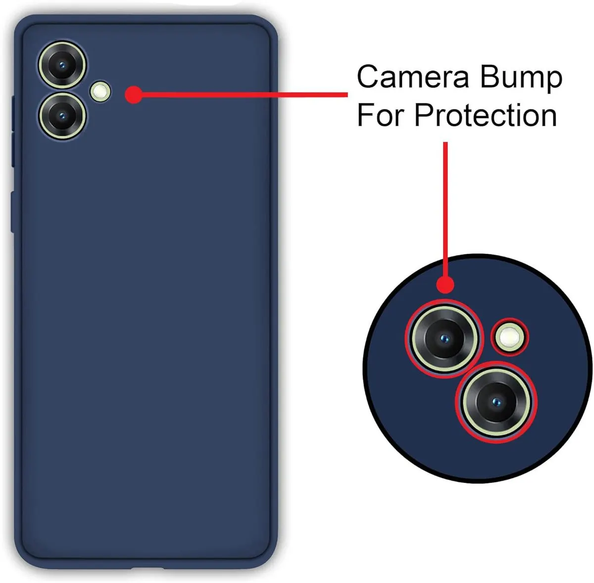 Micvir Back Cover for SAMSUNG Galaxy F06 5G (Blue, Dual Protection, Silicon, Pack of: 1) — image 3 of 5