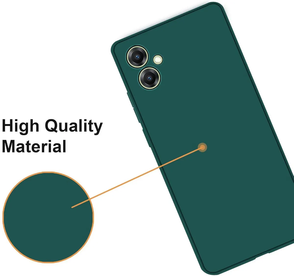 Micvir Back Cover for SAMSUNG Galaxy F06 5G (Green, Dual Protection, Silicon, Pack of: 1) — image 2 of 5