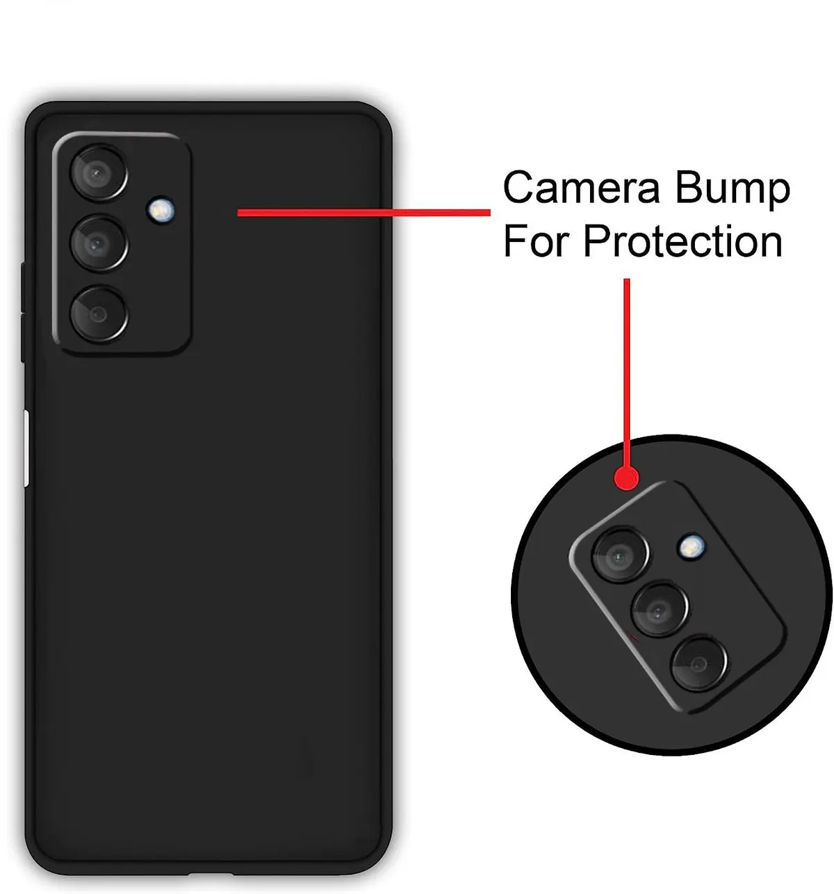 Micvir Back Cover for Samsung Galaxy F15 5G (Black, Dual Protection, Silicon, Pack of: 1) — image 2 of 5