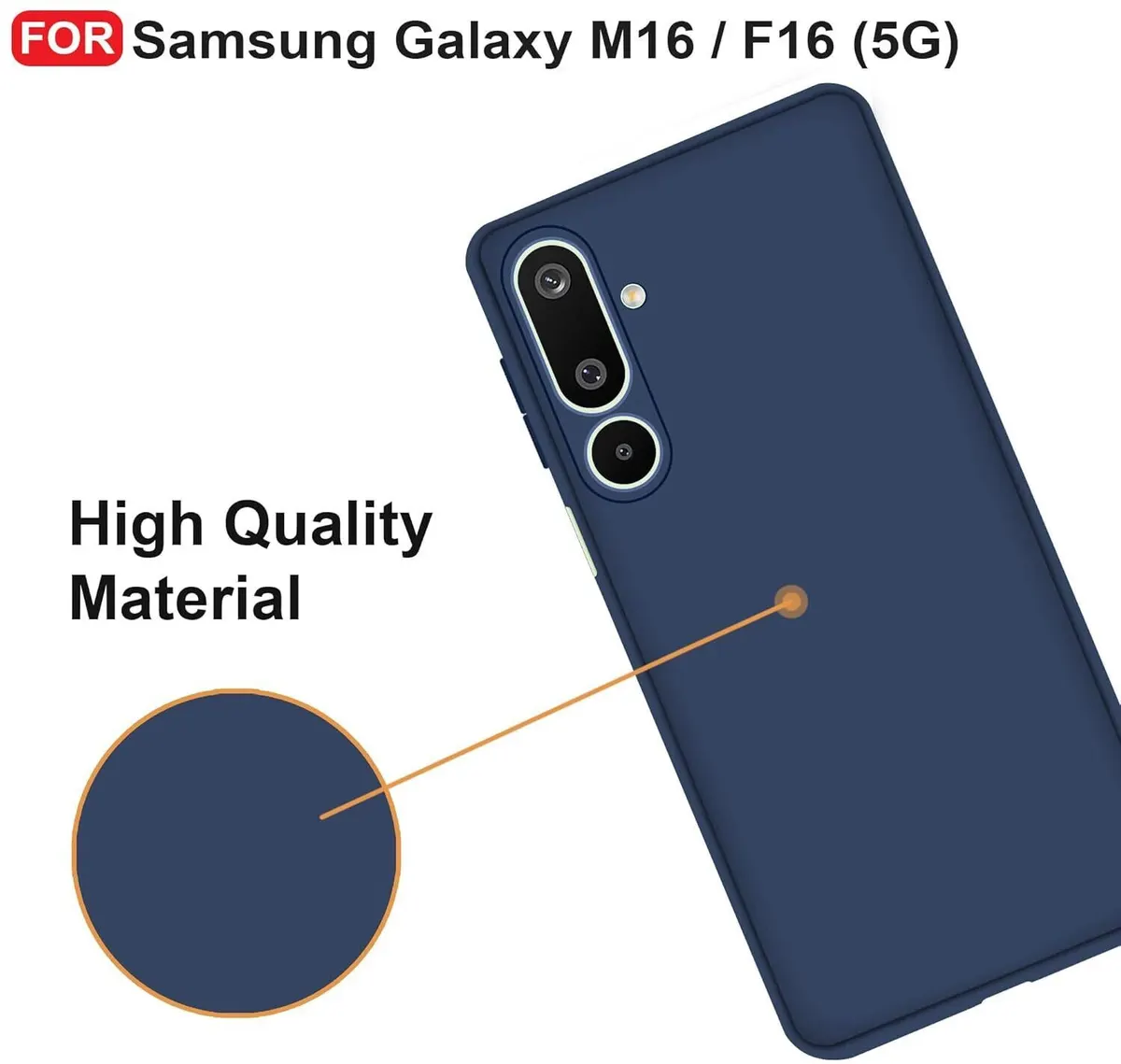 Micvir Back Cover for Samsung Galaxy F16 5G (Blue, Dual Protection, Silicon, Pack of: 1) — image 2 of 5