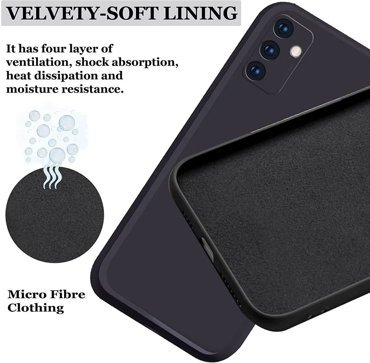 Micvir Back Cover for Samsung Galaxy F13 (Black, Dual Protection, Silicon, Pack of: 1) — image 2 of 5