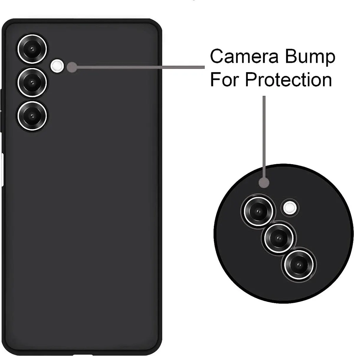 Micvir Back Cover for Samsung Galaxy F34 5G (Black, Dual Protection, Silicon, Pack of: 1) — image 2 of 5