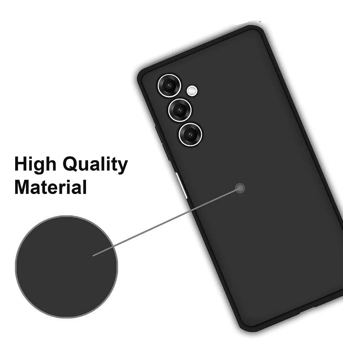 Micvir Back Cover for Samsung Galaxy F34 5G (Black, Dual Protection, Silicon, Pack of: 1) — image 3 of 5