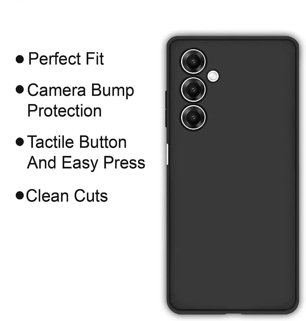 Micvir Back Cover for Samsung Galaxy F34 5G (Black, Dual Protection, Silicon, Pack of: 1) — image 4 of 5